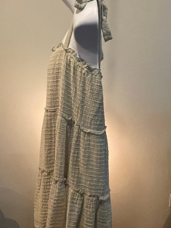 Altar’d State Sage Green Tiered Sundress Small | Boho Western Desert Dream - Picture 8 of 12